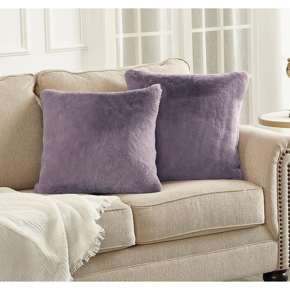 Serenta Heavy Fauxfur Pillow Shell 2 PC Set, 20''x20''