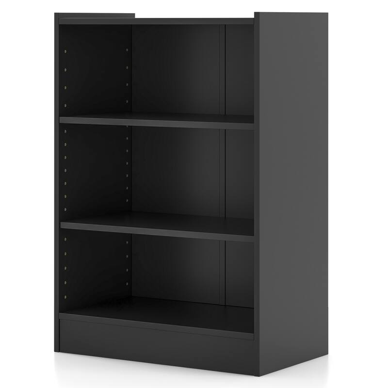 Costway 2 PCS 3-Tier Bookcase Open Multipurpose Display Rack Cabinet - 19.5'' x 12'' x 29.5'' (L x W x H)