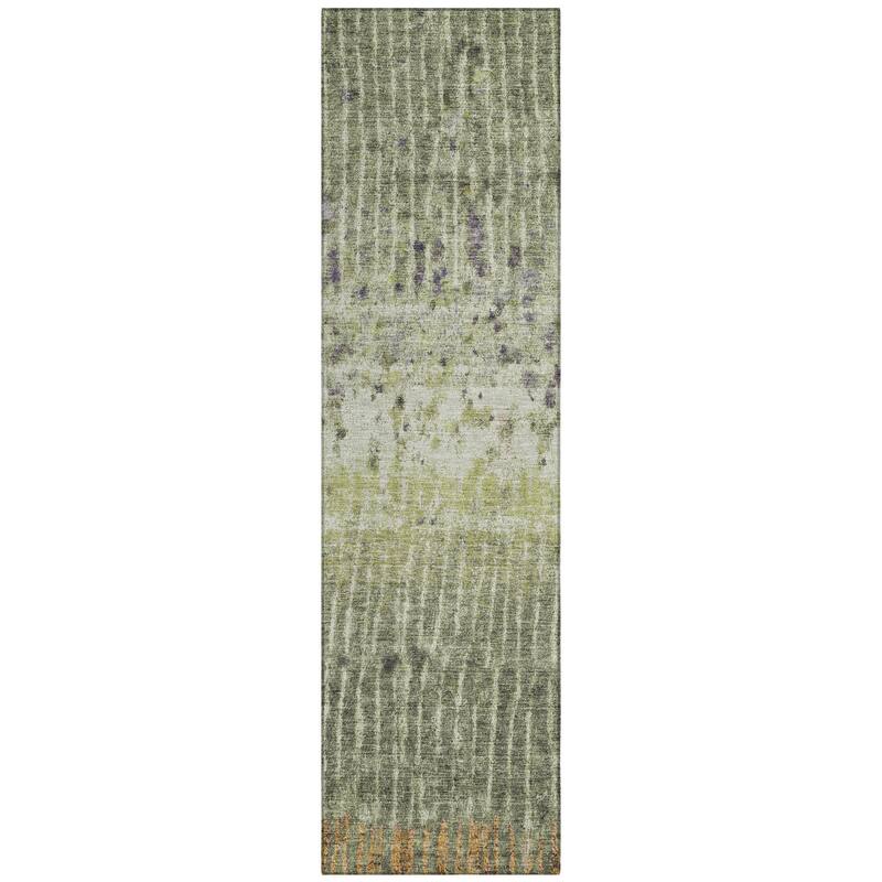 Machine Washable Indoor/ Outdoor Boho Modern Chantille Rug