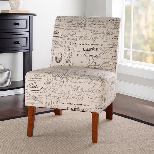 Porch & Den Bonner Written Text Print Accent Chair