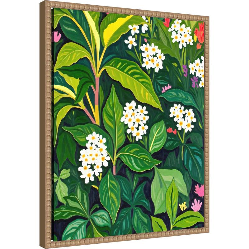 Beneath The Jungle Canopy by Uma Gokhale Framed Canvas Wall Art Print