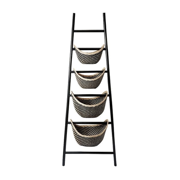 Elk Home 797001 Black Plaid Ladder Basket