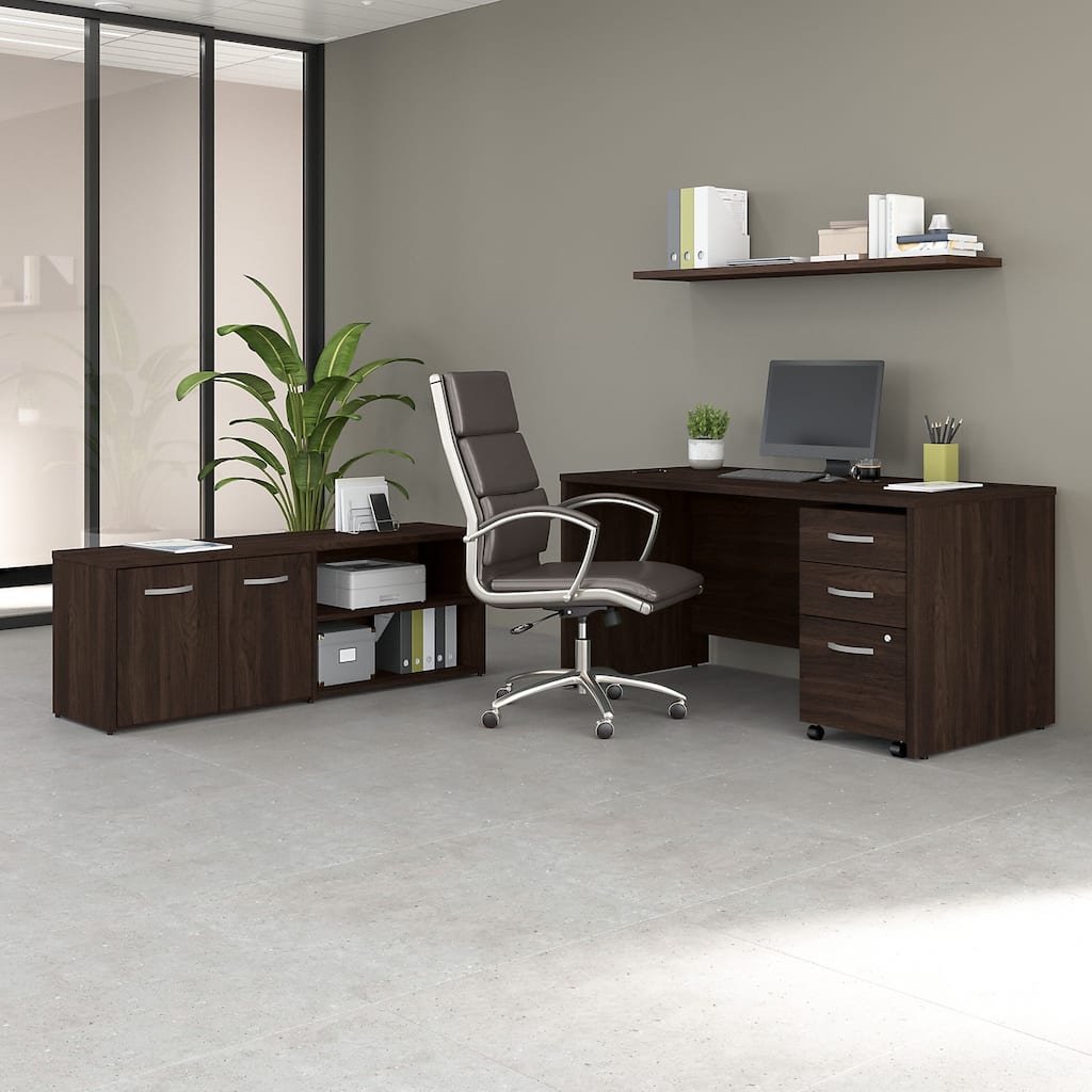 Studio C 60W Desk with Return and Cabinet by Bush Business Furniture