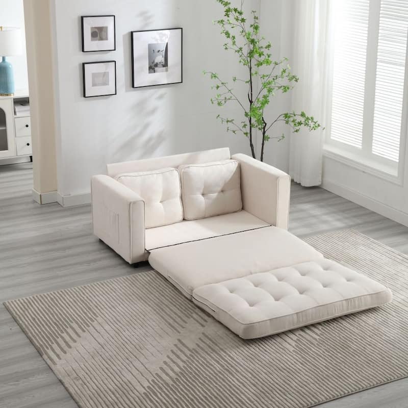 3 Fold Sofa,Convertible Futon Couch Sleeper Sofa Bed,Space Saving Loveseat,Pull Out Couch Bed