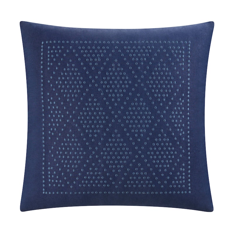 Southern Tide Diamond Geo Square Navy Decorative Pillow - Decorative Pillow - Navy