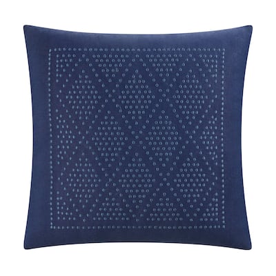 Southern Tide Diamond Geo Square Navy Decorative Pillow