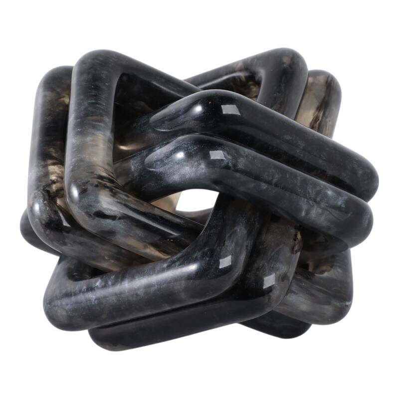 Modern Resin Decorative Object Knot Sleek and Stylish Accent Piece - 6" x 6" x 6"