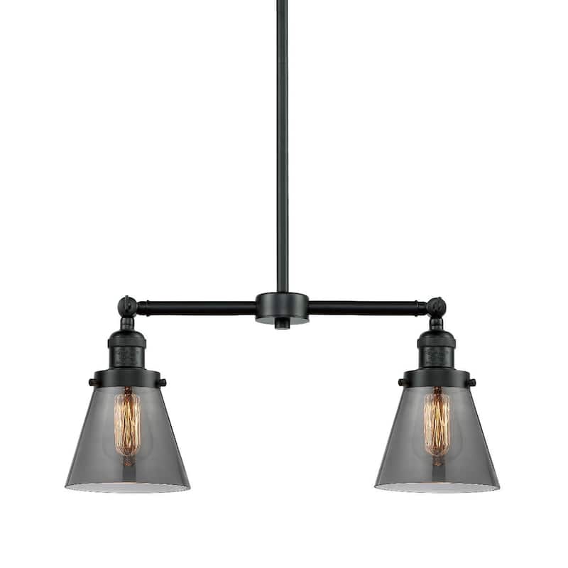 Innovations Lighting Small Cone 2 Light 21" Wide Linear Chandelier