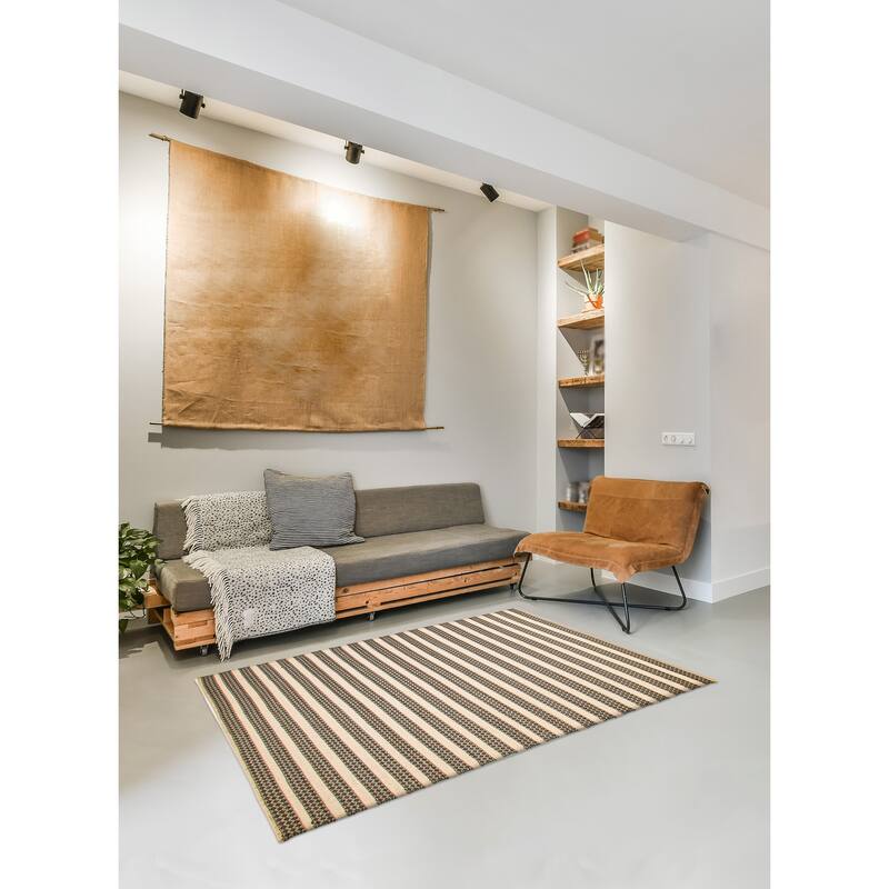 Nevada Grey Kilim 5'2" x 8'0" - 5'2 x 8'0