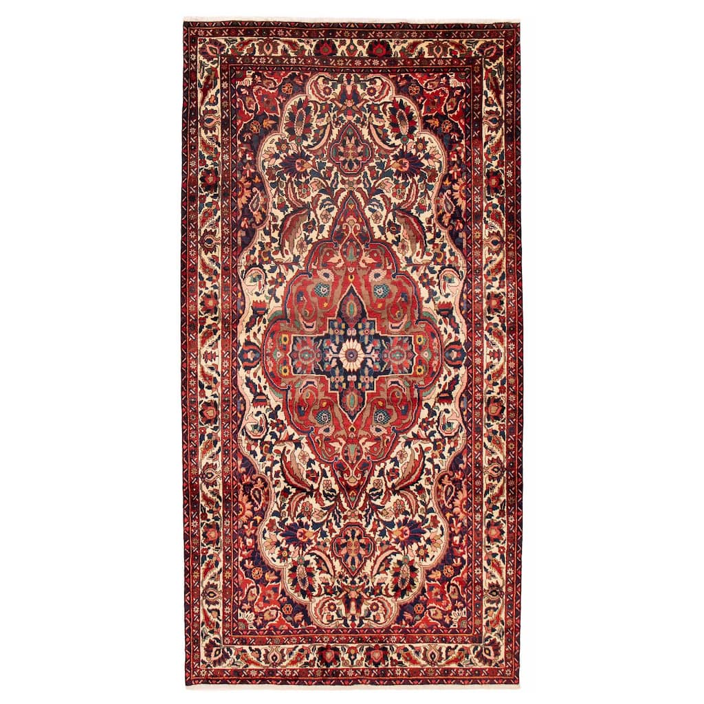 ECARPETGALLERY Hand-knotted Kayseri Cream Wool Rug - 5'5 x 10'6