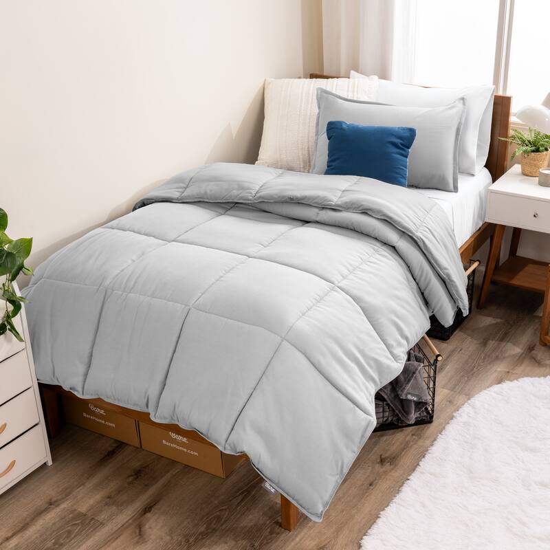 Bare Home Hypoallergenic Down Alternative Comforter Set - Twin - Twin XL - Cloud Grey