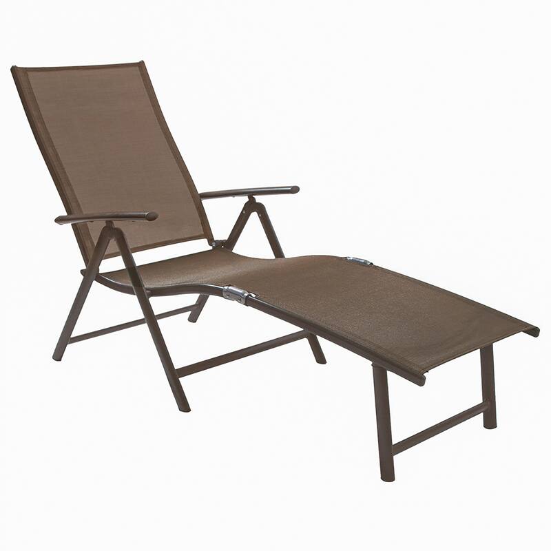 Pellebant Outdoor Folding Adjustable Aluminum Patio Chaise Lounge Chair