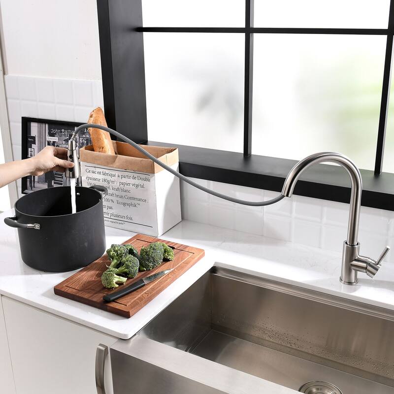 Touch Single-Handle Pull-Down Kitchen Faucet in Stainless Steel