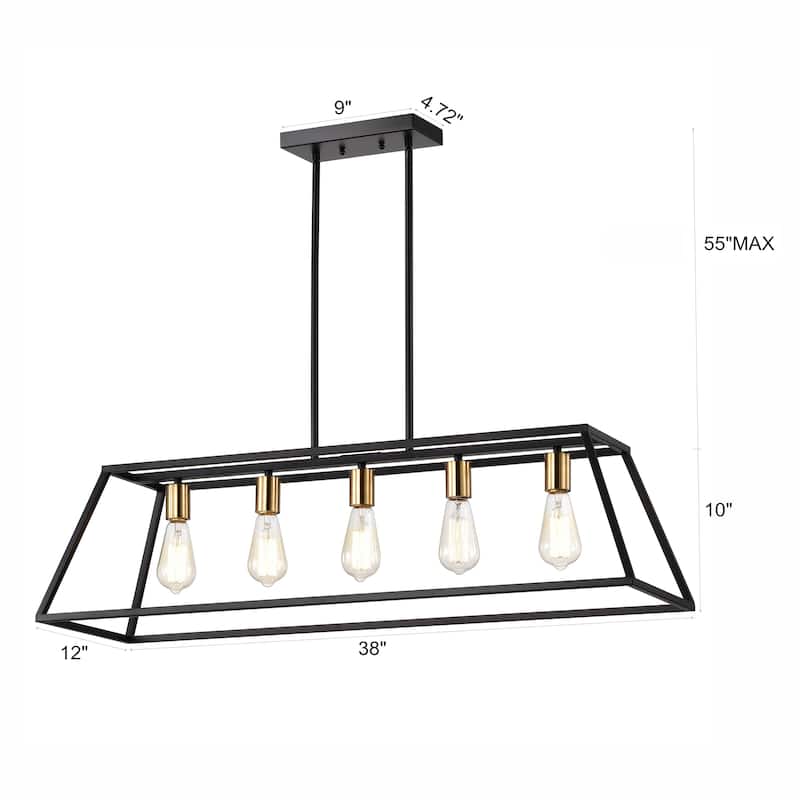 5-light Linear Island Fixture