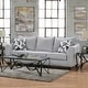 preview thumbnail 1 of 4, Roundhill Furniture Duleek Upholstered Stationary Sofa, Herringbone Silver Silver