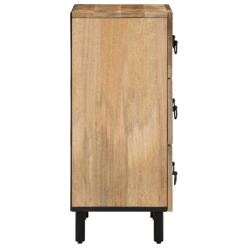 vidaXL Side Cabinet Natural Mango Wood Solid Mango Wood Medium - 13.0 x 23.6 x 29.5 in