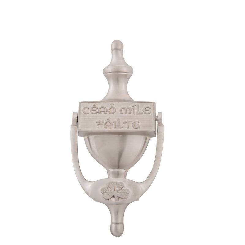 Shamrock Brass Door Knocker with Cead Mile Failte Design