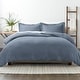 preview thumbnail 28 of 46, Soft Essentials Oversized 3-piece Microfiber Duvet Cover Set Stone - Full - Queen