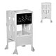 preview thumbnail 1 of 3, Kids Kitchen Step Stool Foldable Child Standing Tower with Chalkboard. Lockable Handrail for Children 3-6 Years Old, Grey - Gray Gray
