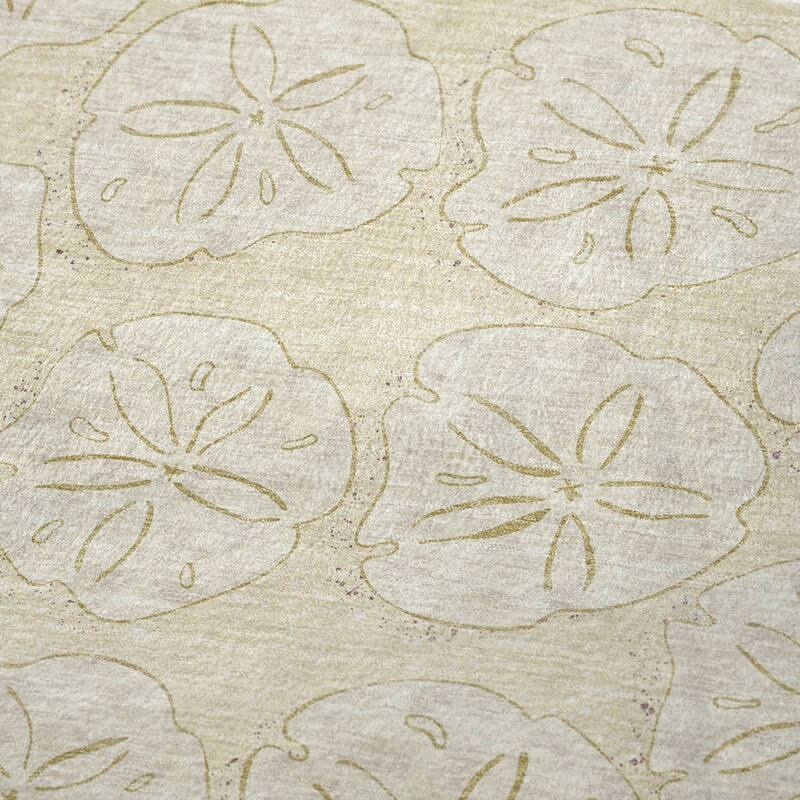 Premium Machine Washable ASB189 Coastal Sand Dollar Sherpa Throw Blanket