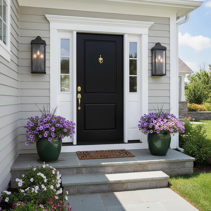 Artcraft Madrid - Outdoor Wall Sconce - Clear Glass Shade