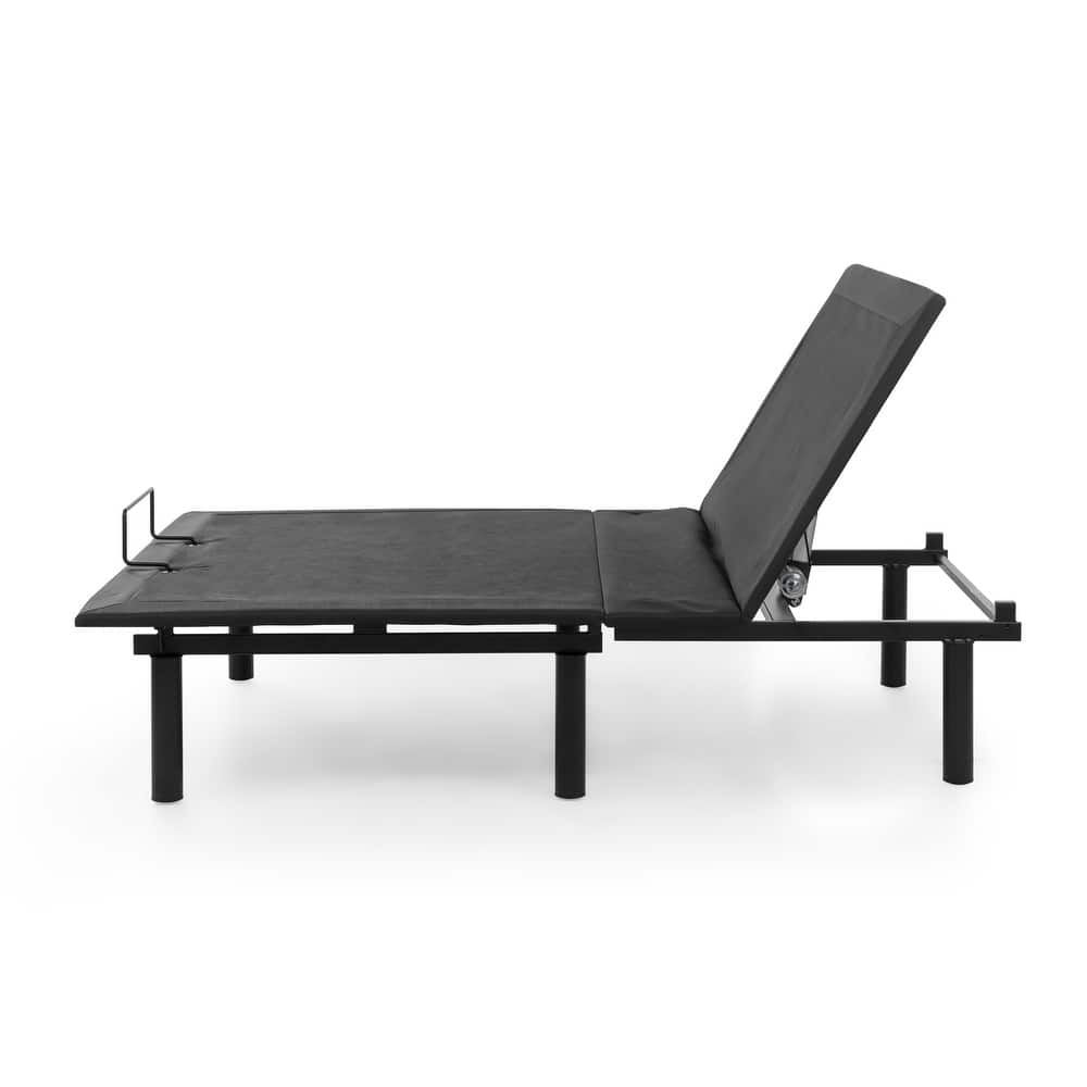 Prutent Contemporary Black Metal Adjustable Remote Controlled Bed Frame