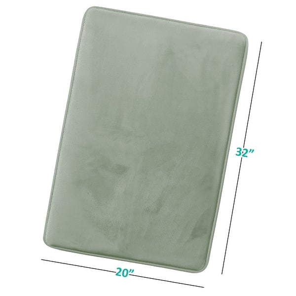 dimension image slide 4 of 58, Clara Clark Ultra Soft Plush Bathroom Rug - Non-Slip, Velvet, Memory Foam Bath Mat - Set of 2