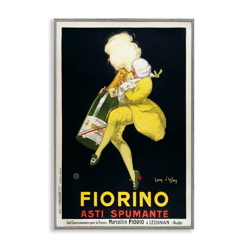 Stupell Vintage Fiorno Wine Framed Giclee Art Design By Marcus Jules
