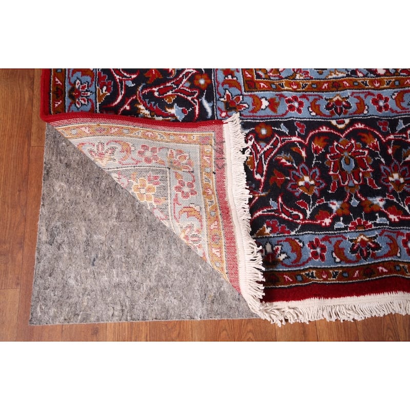 Traditional Red Kashan Turkish Rug Machine Made Bedroom Carpet - 10'0" x 13'0"