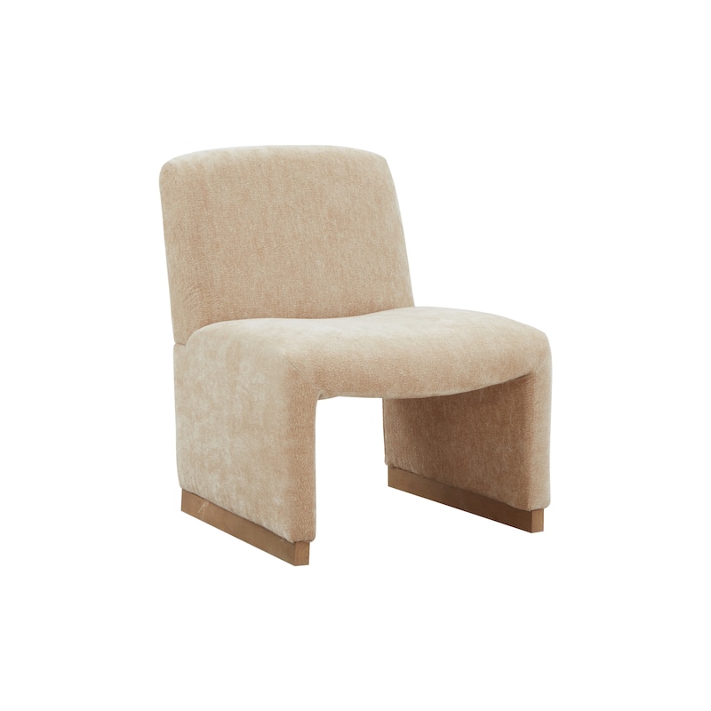 24.8'' Wide Modern Comfy Accent Chair with Wood Legs and Soft Fabric Seat