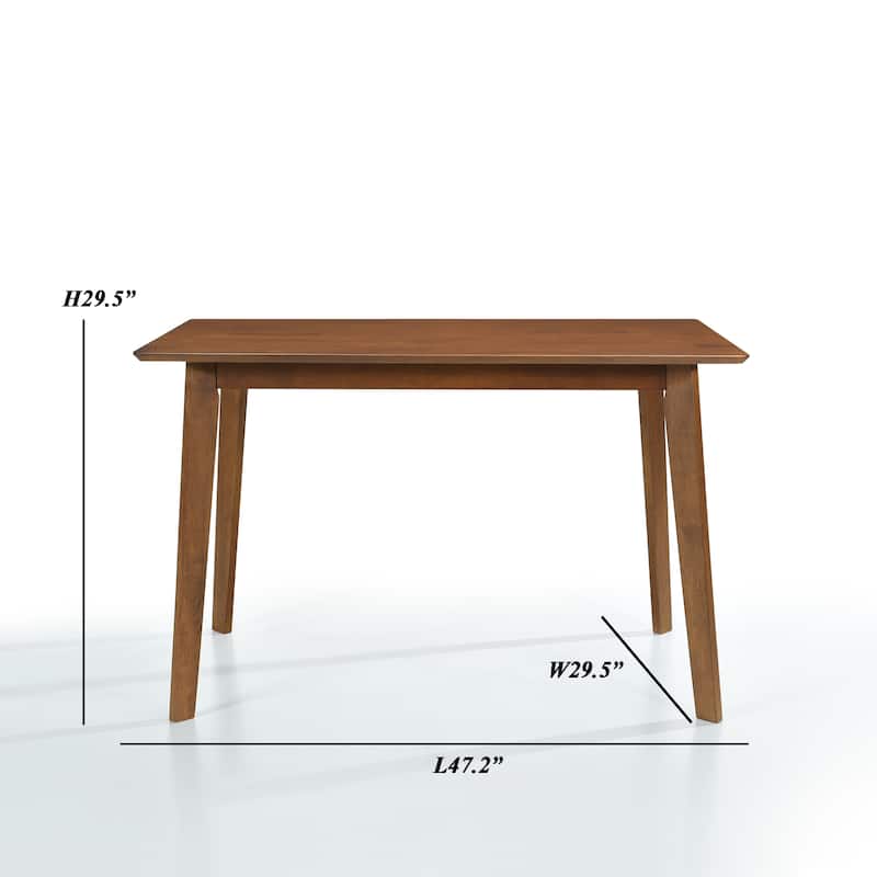 Hollencrest Walnut Mid-Century Modern Dining Table - 47"