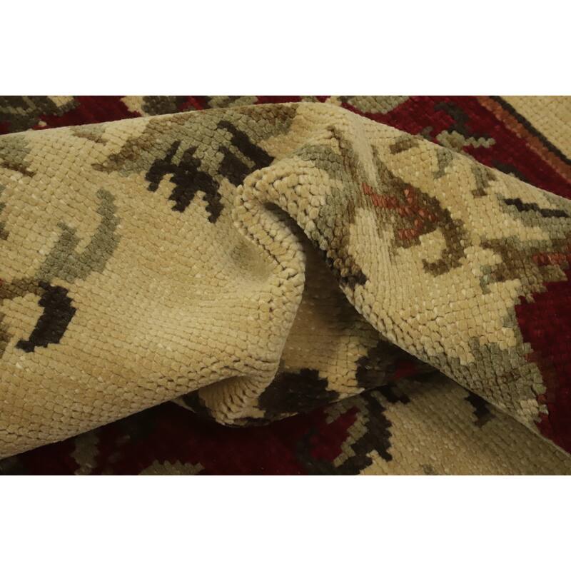 Victorian Style Floral Indian Area Rug 7x10 - 9' 7'' X 6' 7''