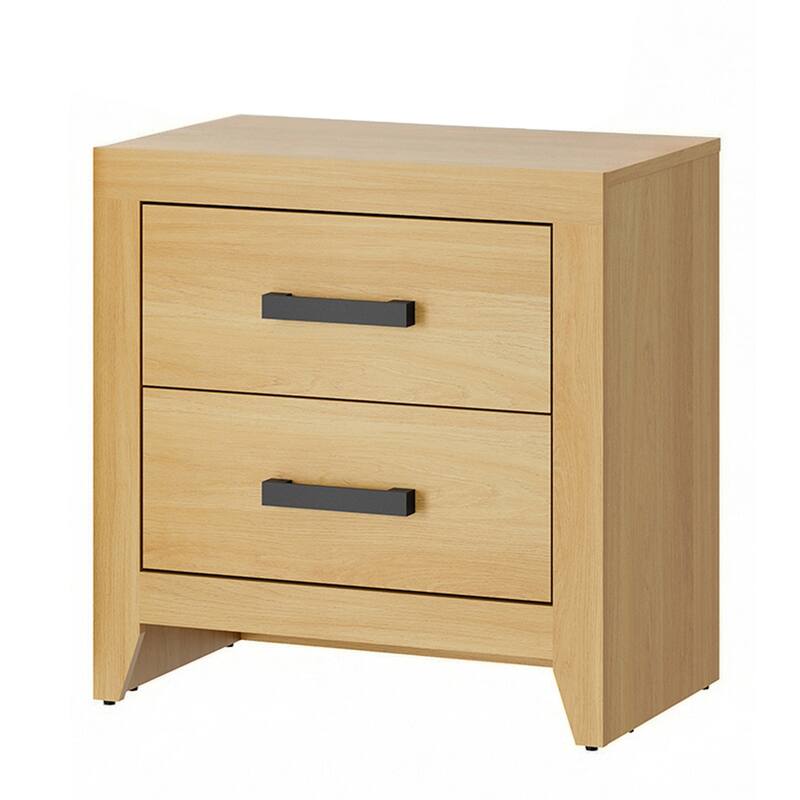 WAMPAT Farmhouse End Table with 2 Storage Drawers - Rustic Brown Accent Table for Bedroom & Living Room