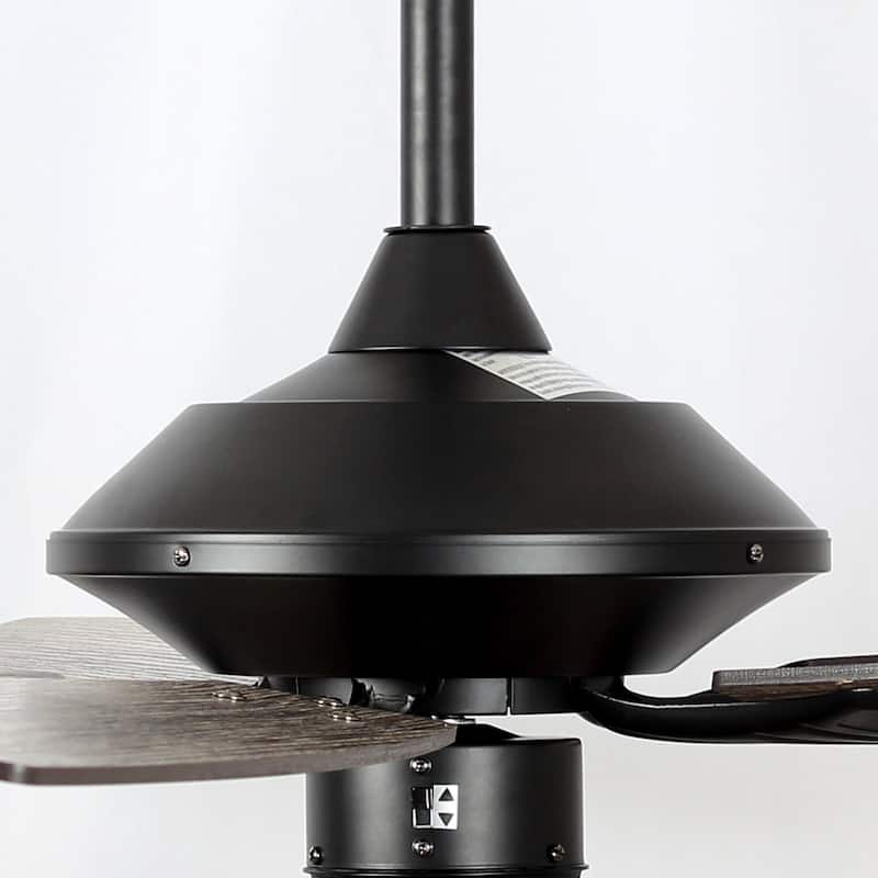 52-inch Chrome Wooden 5-blade Modern Crystal Ceiling Fan with Remote