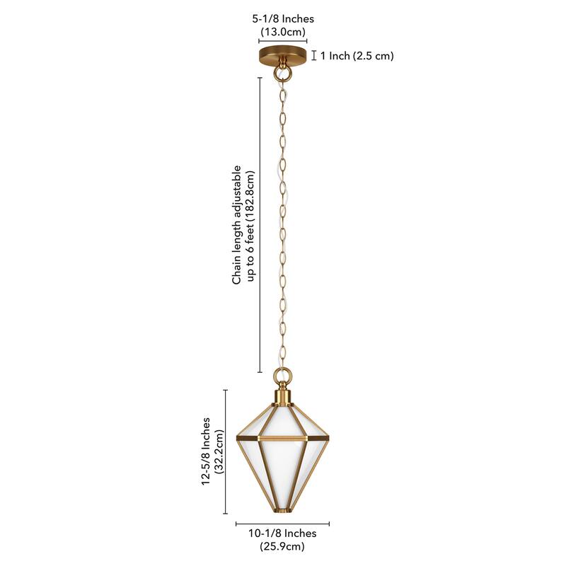 Adara 10" Wide Pendant with Glass Shade
