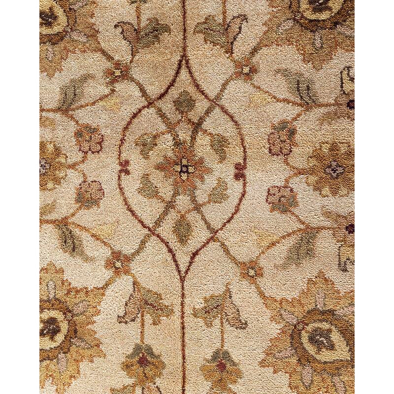 Oushak One-of-a-Kind Handmade Area Rug, Ivory - 8' 10" x 12' 2"