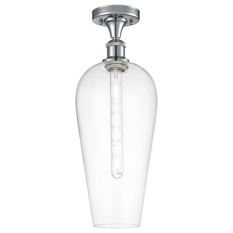 Innovations Lighting 516-1C-20-8 Chelsea Semi-Flush Chelsea 8" Wide - Polished Chrome / Clear