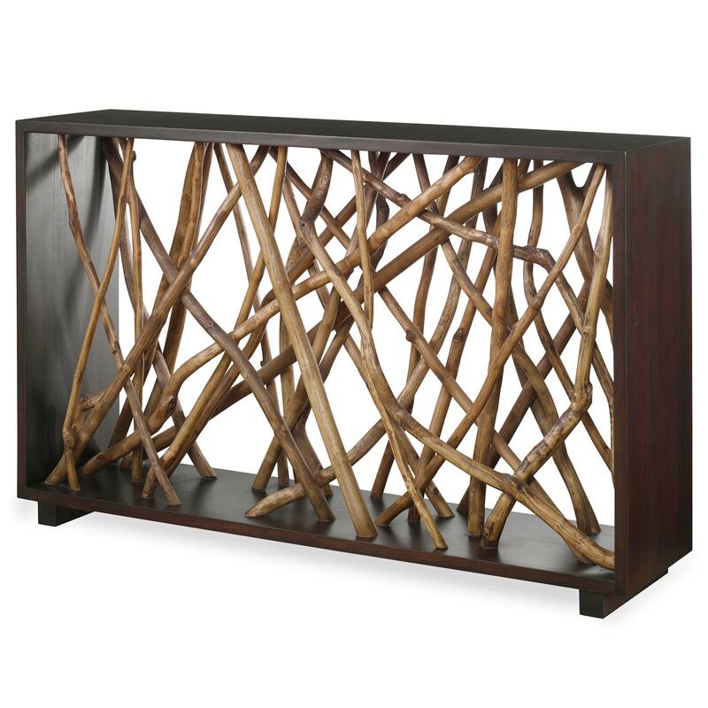Uttermost Teak Maze Console Table - 54"W x 35"H x 14"D