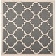 preview thumbnail 61 of 111, SAFAVIEH Courtyard Kathy Indoor/ Outdoor Waterproof Patio Backyard Rug 4' x 4' Square - Anthracite/Beige