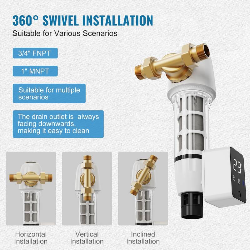 Spin Down Filter for Whole House Water Filtration Systems
