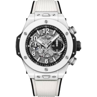 Hublot Big Bang Unico White Ceramic Men's Watch - Silver-Tone