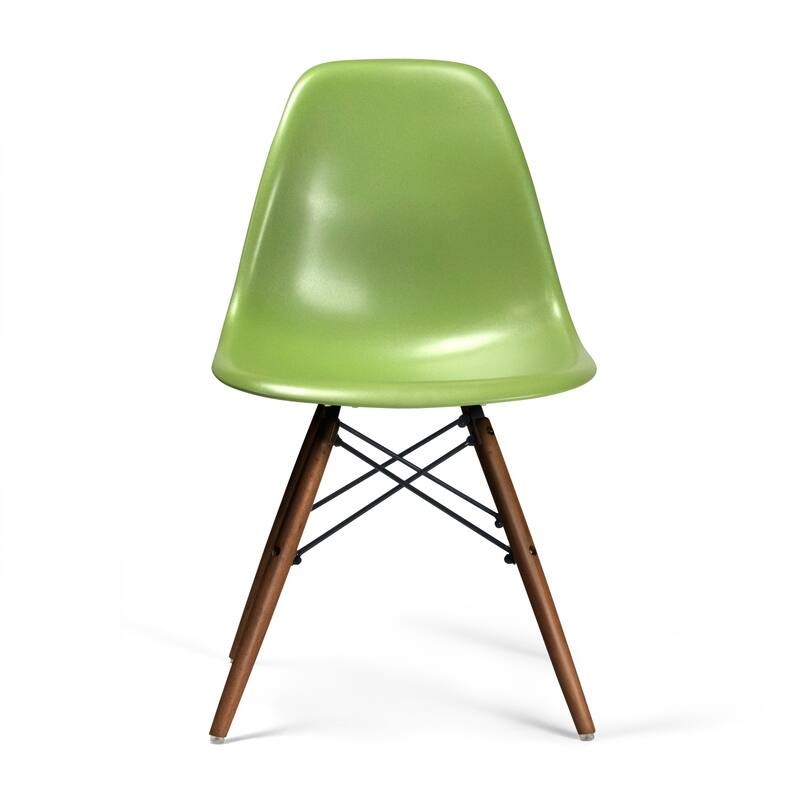 Paris-2 Side Chairs with Natural Legs (Set of 2) - Green