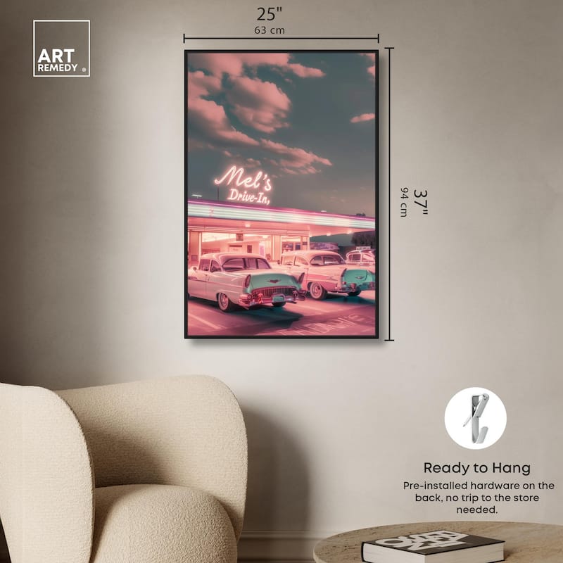Drive In Stop Canvas by Art Remedy