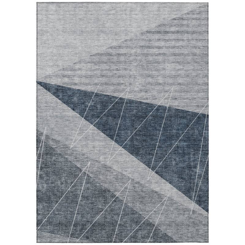 Machine Washable Indoor/ Outdoor Chantille Modern Prism Rug