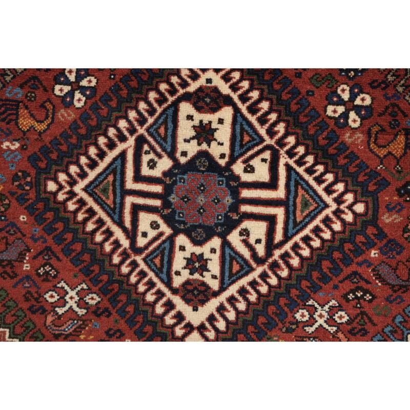 Hand Knotted Oriental 100% Wool Carpet Traditional Tribal Oranges & Rust Yalameh Area Rug - 13' 1'' X 10' 0''