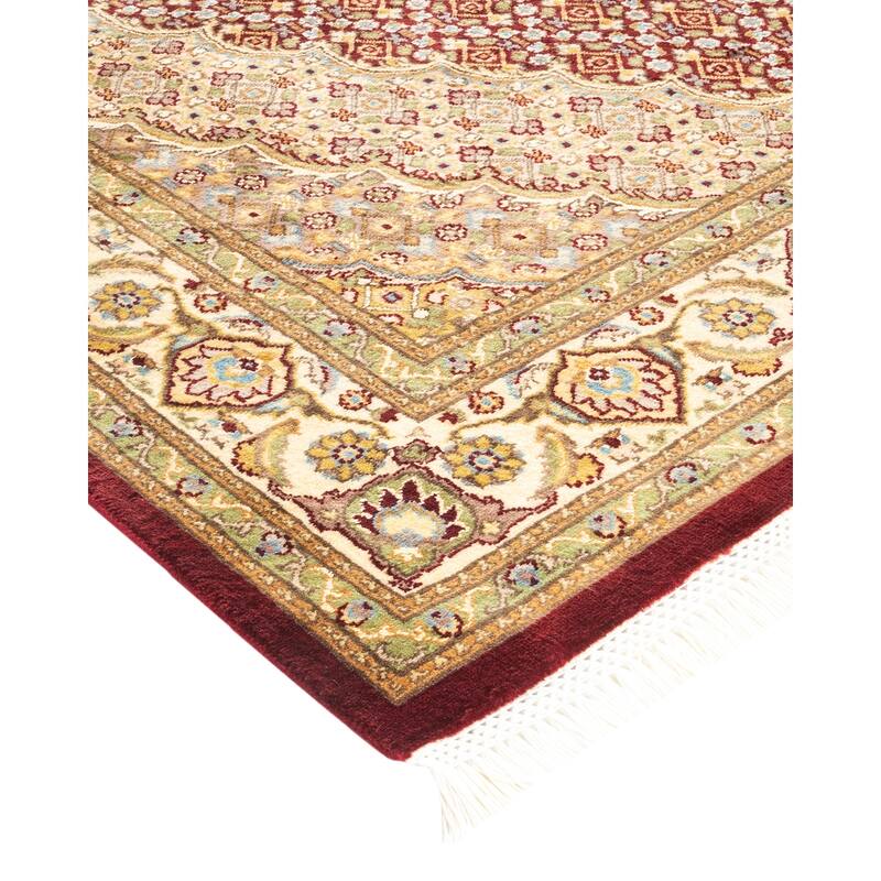 Overton Hand Knotted Wool Vintage Inspired Traditional Mogul Red Area Rug - 5 X 8