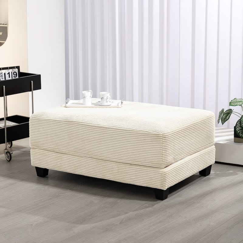 The Contemporary Oversized Corduroy Ottoman