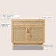 preview thumbnail 2 of 45, Javer Bohemian Rattan Freestanding 2-Shelf Bath Vanity Cabinet Base Only (Sink Basin not Included)