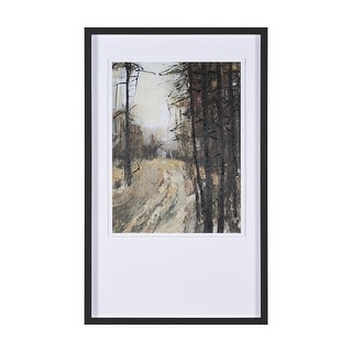 Forest View I by Mercana Studio a Hand Embellished Textured Framed Art Print Matted under Glass