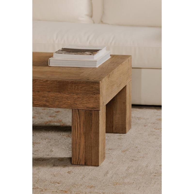 NADAAL STUDIOS Zephyrine, Rectangular Coffee Table - Aged Oak